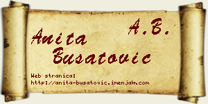 Anita Bušatović vizit kartica
